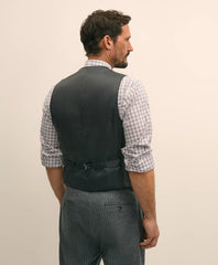 Archive Pinstripe Vest in Wool Flannel
