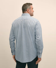 Big & Tall Stretch Cotton Non-Iron Oxford Polo Button Down Collar, Checked Shirt