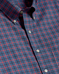 Big & Tall Stretch Supima® Cotton Non-Iron Twill Polo Button Down, Windowpane Sport Shirt