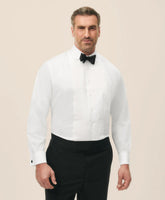 Big & Tall Supima® Cotton Poplin English Collar, 10-Pleat Tuxedo Shirt