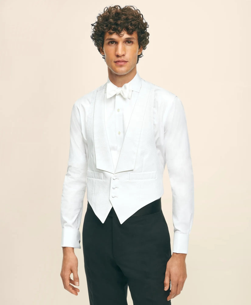 Black Fleece Formal Vest in Cotton Pique