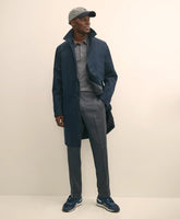 Bonded Cotton Top Coat with Removable Liner in Black Watch