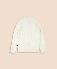 Boys Cotton Cable Knit Quarter-Zip Sweater