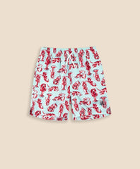 Boys Lobster Print Swim Trunks