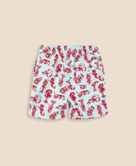 Boys Lobster Print Swim Trunks