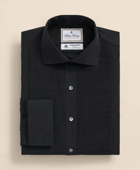 Brooks Brothers X Thomas Mason® Cotton English Collar, Swiss Pleat Front Tuxedo Shirt