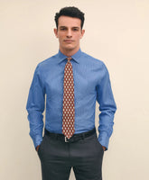 Brooks Brothers x Thomas Mason® Cotton Poplin Ainsley Collar, Striped Dress Shirt