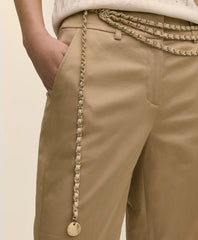B-Low the Belt Gold-Tone Chain & Leather Waist Belt