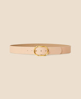 B-Low the Belt Gold-Tone & Leather Twisted Buckle Belt
