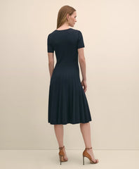Cable-Knit Fit-and-Flare Sweater Dress
