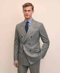 Classic Fit Double-Breasted Wool Pinstripe 1818 Suit