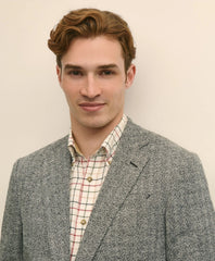 Classic Fit Herringbone Knit Sport Coat in Wool-Cotton