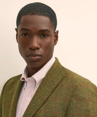 Classic Fit Wool-Cashmere Tweed Windowpane 1818 Sport Coat