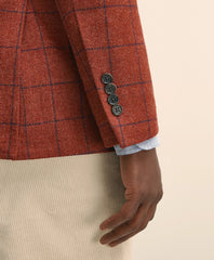 Classic Fit Wool-Cashmere Tweed Windowpane 1818 Sport Coat