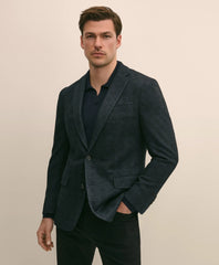 Classic Fit Wool Cotton Knit Check Sport Coat