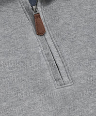 Cotton Blend Pique Quarter-Zip