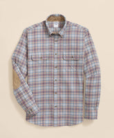 Cotton-Cashmere Flannel Plaid Sport Shirt