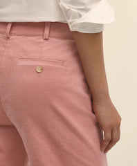 Cotton Corduroy Wide Leg Cropped Pants