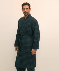 Cotton Flannel Tartan Robe