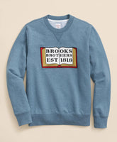 Cotton French Terry Embroidered Book Sweatshirt