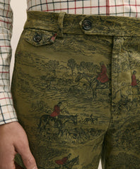 Cotton Equestrian Print Chino
