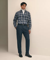 Cotton Pleated Side-Tab Chino