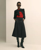 Cotton Twill A-Line Skirt