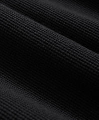 Cotton-Wool Blend Waffle Knit Henley