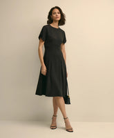 Crepe Viscose Butterfly Sleeve Dress