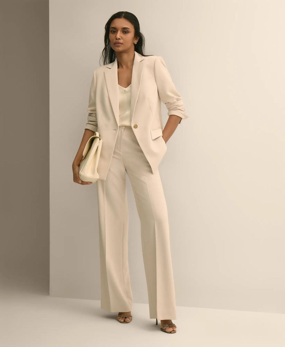 Crepe Wide-Leg Pants