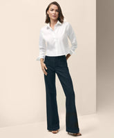 Cropped Shirt in Stretch Supima® Cotton