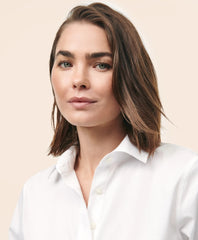 Cropped Shirt in Stretch Supima® Cotton