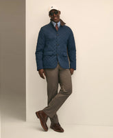 Diamond-Quilted Blazer in Cotton Blend