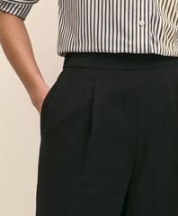 Easy Fit, Elastic Back Crepe Wide-Leg Pants
