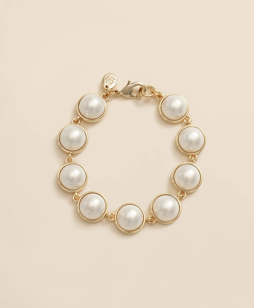 Faux-Pearl Gold-Plated Bracelet