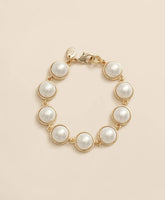 Faux-Pearl Gold-Plated Bracelet