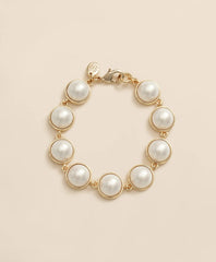 Faux-Pearl Gold-Plated Bracelet