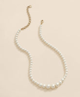 Faux-Pearl Gold-Plated Necklace