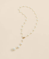 Faux Pearl & Gold-Toned Y-Neck Necklace