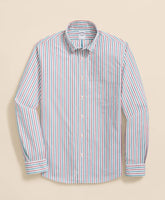 Friday Shirt, Poplin Holiday Stripe