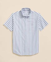 Friday Shirt, Poplin Short-Sleeve Ribbon Stripe