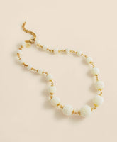 Gold-Toned Faux-Pearl-Sphere Necklace