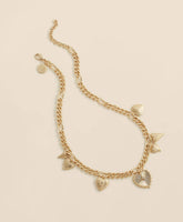 Gold-Toned Heart Charm Necklace