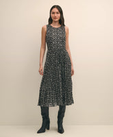 Leaf Motif Jacquard Dress