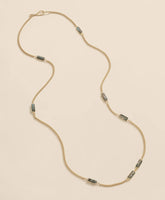 Loni Paul Labradorite Baguette Long Necklace in 14K Plated Gold