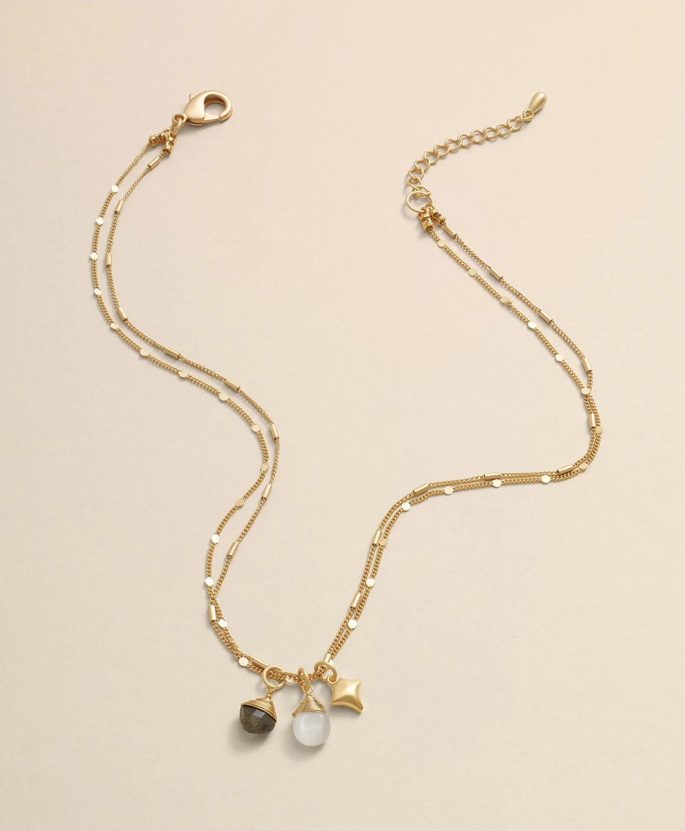 Loni Paul Two-Strand Charm Necklace in 14K Plated Gold