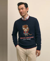 Men's Lunar New Year Merino Wool-Blend Intarsia Crewneck Sweater