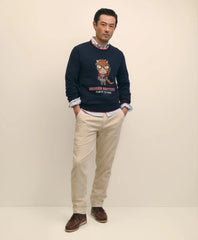Men's Lunar New Year Merino Wool-Blend Intarsia Crewneck Sweater