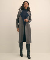Merino Wool-Cashmere Belted Reversible Sweater Jacket