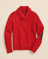 Merino Wool Polo Shawl Collar Sweater
